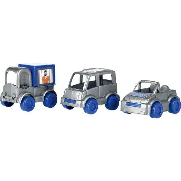 Kid Cars Polizeifahrzeuge, 3er Set