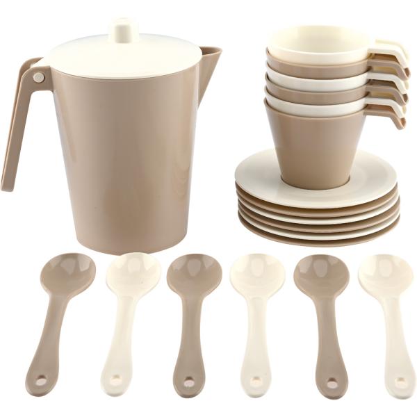 Kaffeeservice Pastell, 19 Teile