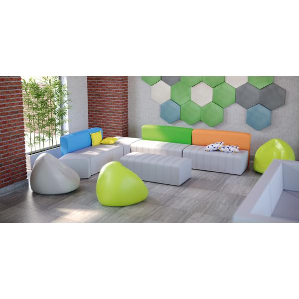Sofa Modern Plus, grau-blau