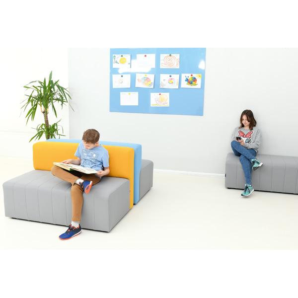 Sofa Modern Plus, grau-senf