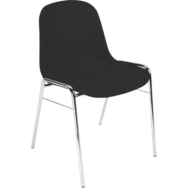 Stuhl BETA Chrome, schwarz