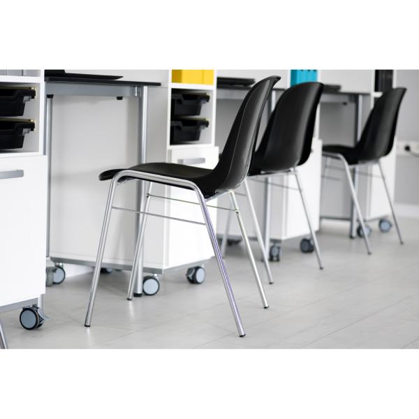 Stuhl BETA Chrome, schwarz