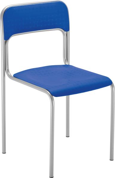 Konferenzstuhl NEXT ALU blau,  Sitzhöhe 44 cm