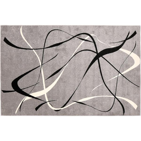 Grauer Teppich mit Linien, 2 x 3 m