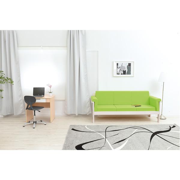 Grauer Teppich mit Linien, 2 x 3 m