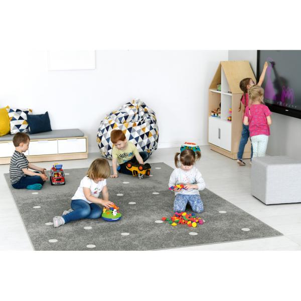 Teppich Grau mit Punkten, 3 x 4 m