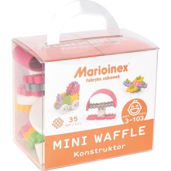 Waffel-Bausteine Mini - Konstruktionen, rosa-lila, 35