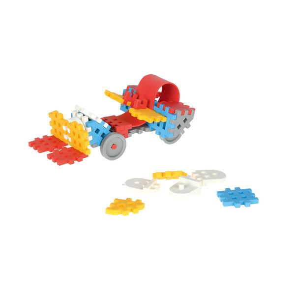 Waffel-Bausteine Mini - Konstruktionen, rot-blau, 35