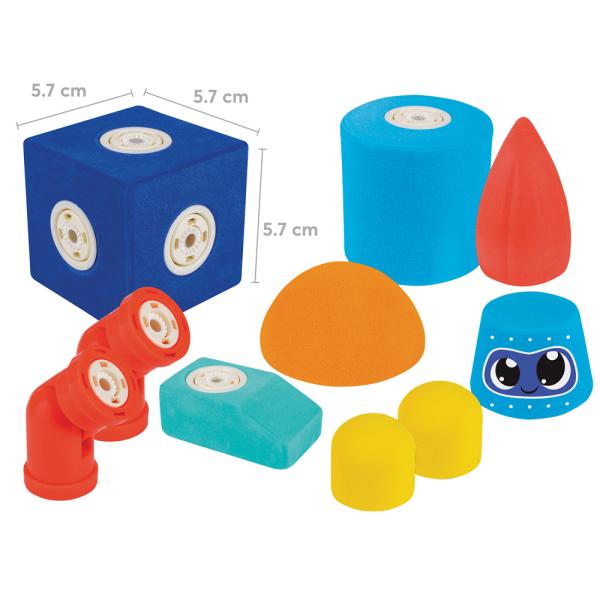 Blockaroo Robot - magnetische Schaumstoffblöcke, 10 Stck.