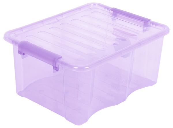 Mittlerer Plastikbehälter mit Klickverschluss-Deckel, 12 l