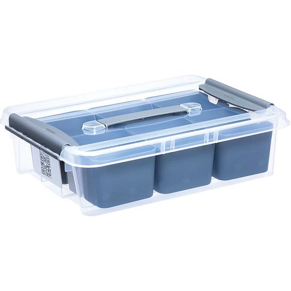 Plastikbehälter 2 mit Klickverschluss-Deckel