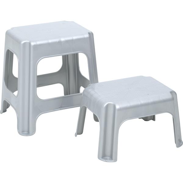 Badhocker, hellgrau, H 42 cm