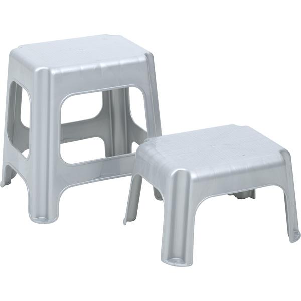 Badhocker, hellgrau, H 24 cm