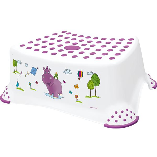 Fussbank Nilpferdchen, weiss
