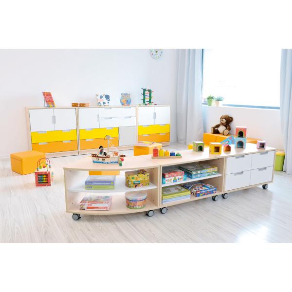 Quadro - Schrank S ohne Mittelwand, mit 1 Einlegeboden, B 79 - auf Rollen