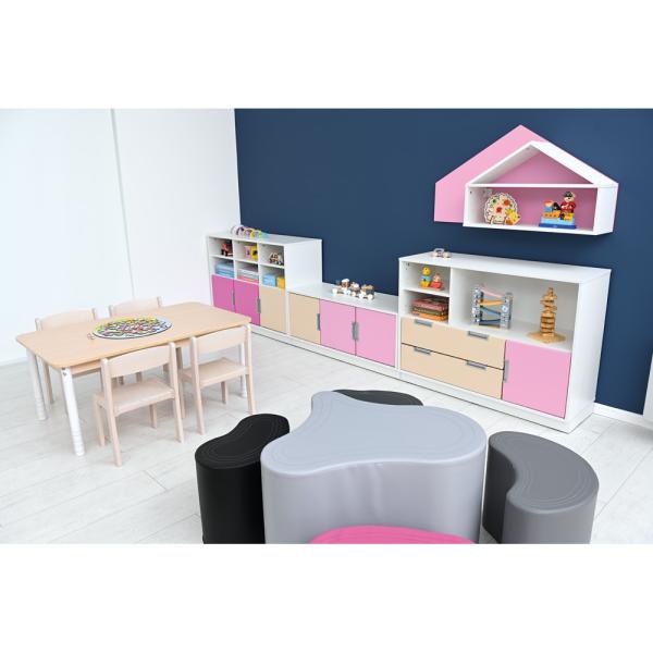 Quadro - Schrank S für 6 schmale Schubladen, B 116, weiss - auf Sockel