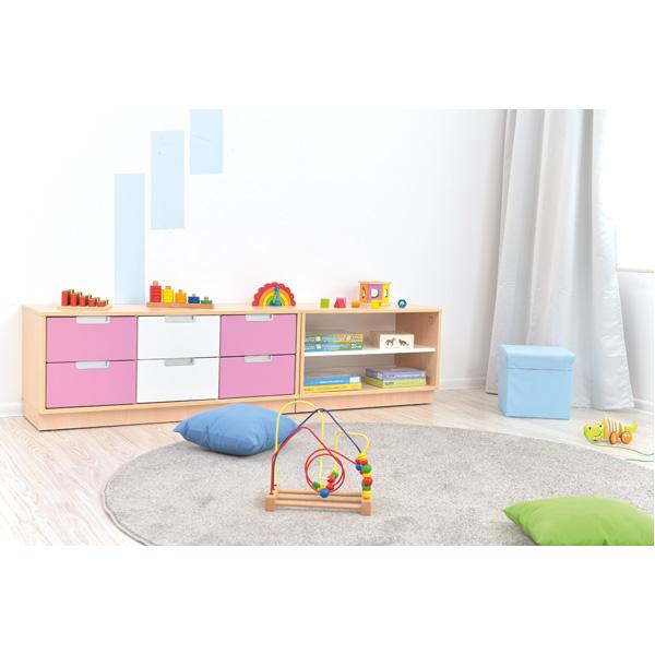 Quadro - Schrank S für 6 schmale Schubladen, B 116 - auf Sockel