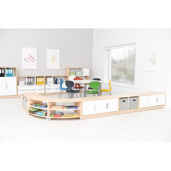 Quadro - Schrank S für 6 schmale Schubladen, B 116 - auf Sockel