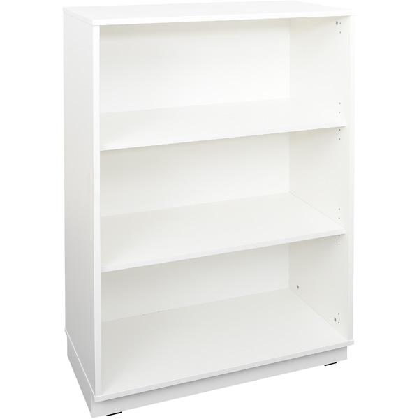 Quadro - Schrank L ohne Mittelwand, mit 2 Einlegeböden, B 79, weiss - auf Sockel
