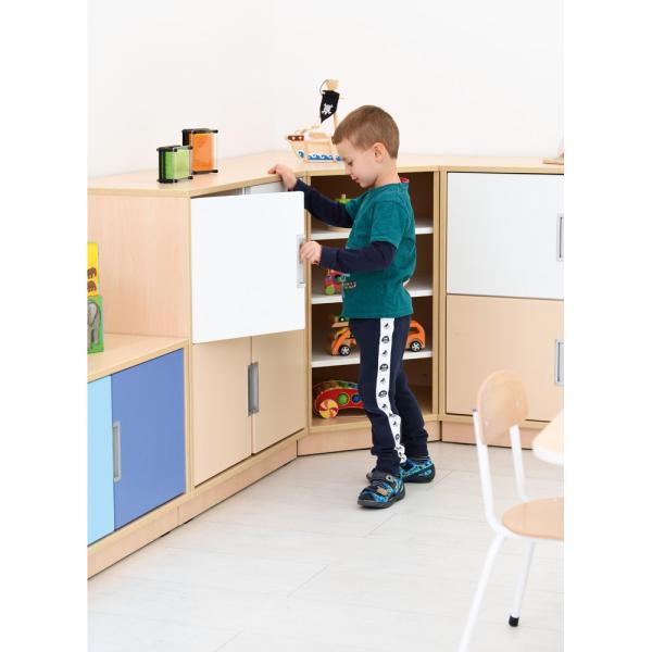 Quadro - Schrank M mit 1 Mittelwand und 1x2 Einlegeböden, B 79