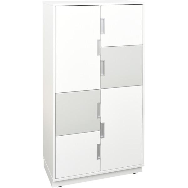 Quadro - Schrank XL mit 1 Trennwand und 3x2 Einlegeböden, B 79, weiss