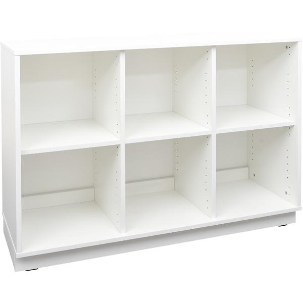 Quadro - Schrank M mit 2 Mittelwänden und 1x3 Einlegeböden, B 116, weiss