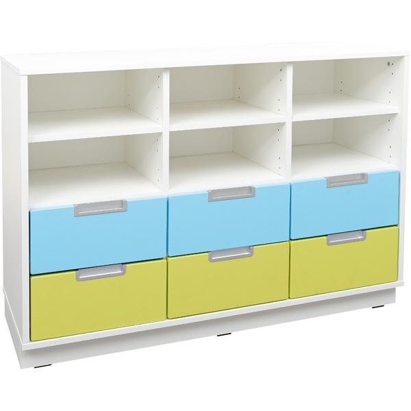 Quadro - Schrank M mit 2 Mittelwänden und 1x3 Einlegeböden, B 116, weiss