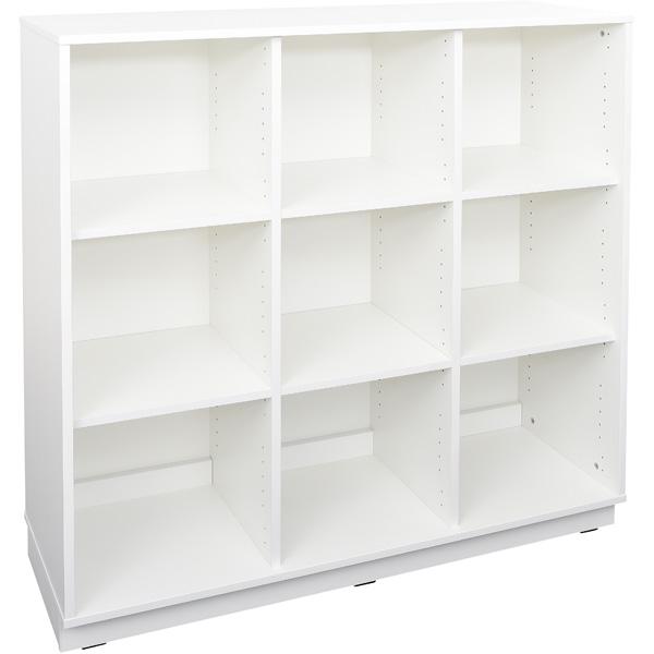 Quadro - Schrank L mit 2 Mittelwänden und 2x3 Einlegeböden, B 116, weiss