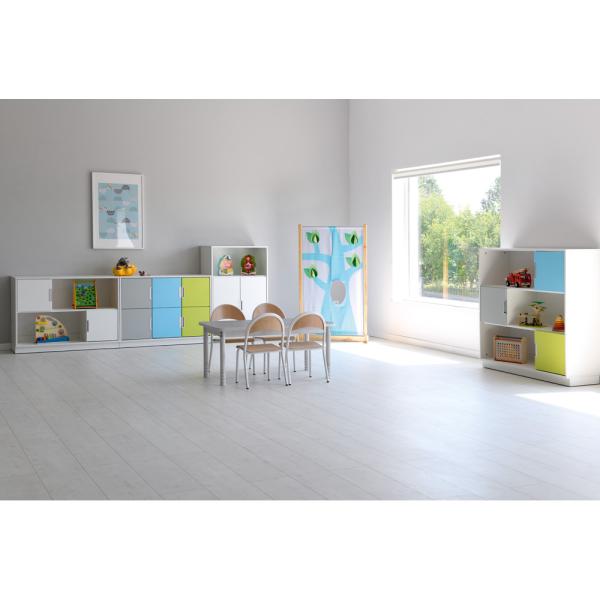 Quadro - Asymmetrischer Schrank L, B 116, weiss