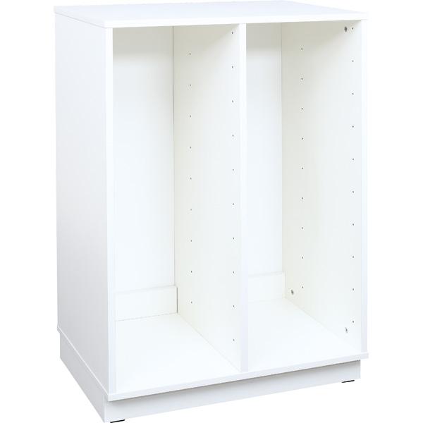 Quadro - Regal M+ für Kunststoffbehälter, B 70, weiss, zweireihig