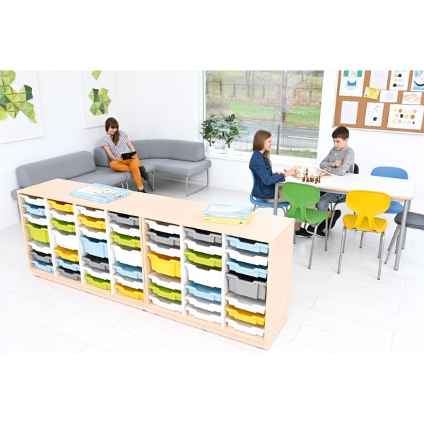 Quadro - Regal M für Kunststoffbehälter, B 104, dreireihig