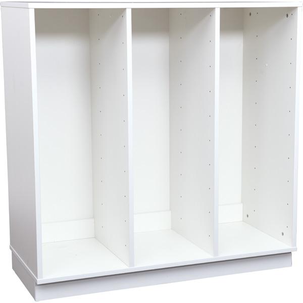 Quadro - Schrank M+ für Kunststoffbehälter, B 104, weiss, dreireihig