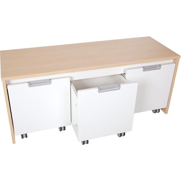Quadro - Schrank S für Rollbehälter, B 116, Ahorn