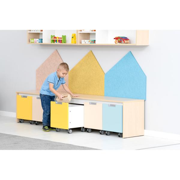 Quadro - Schrank S für Rollbehälter, B 116, Ahorn