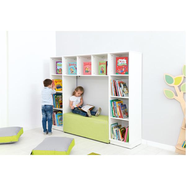 Quadro - Bücherecke, H 162, weiss