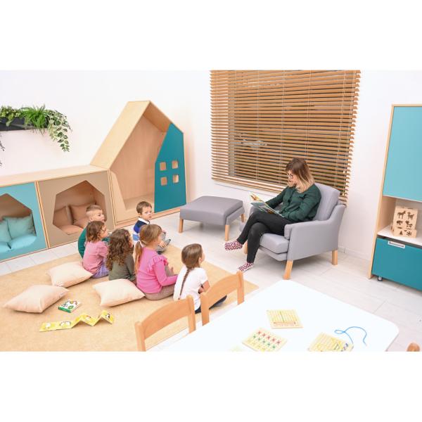 Quadro - Häuschen, Ahorn, meerfarben