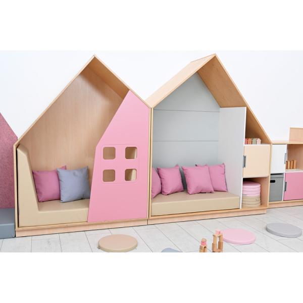 Quadro - Häuschen, Ahorn, pastellrosa