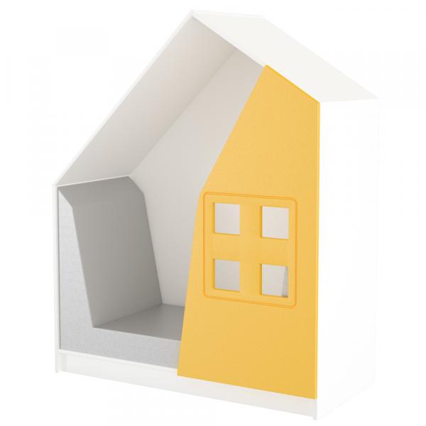 Quadro - Häuschen, weiss, gelb