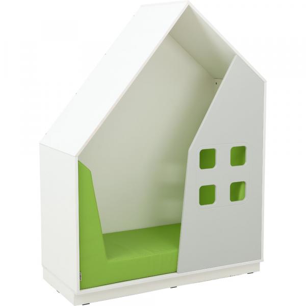 Quadro - Häuschen, weiss, grau