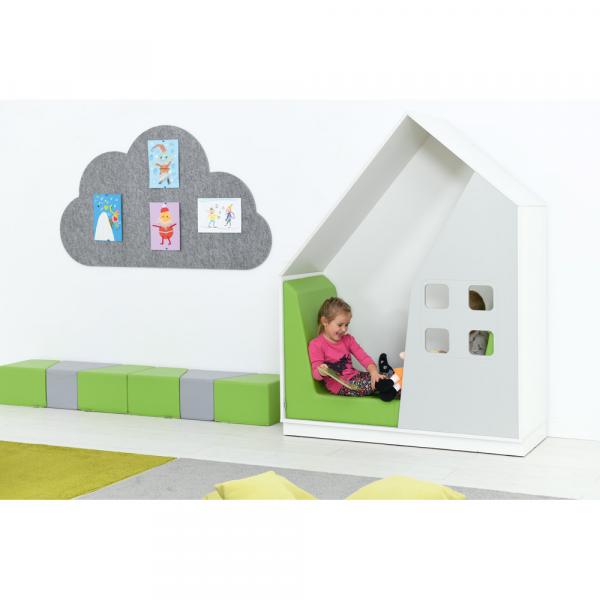 Quadro - Häuschen, weiss, grau