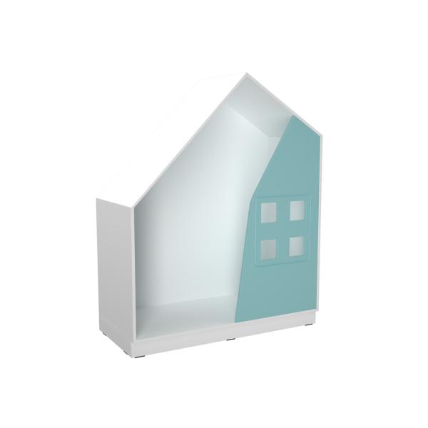 Quadro - Häuschen, weiss, pastelltürkis