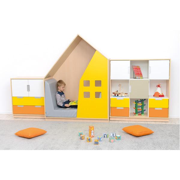 Quadro - Häuschen, Ahorn, gelb