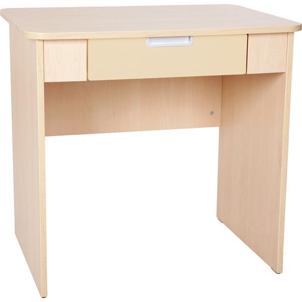 Schreibtisch Quadro mit breiter Schublade - beige