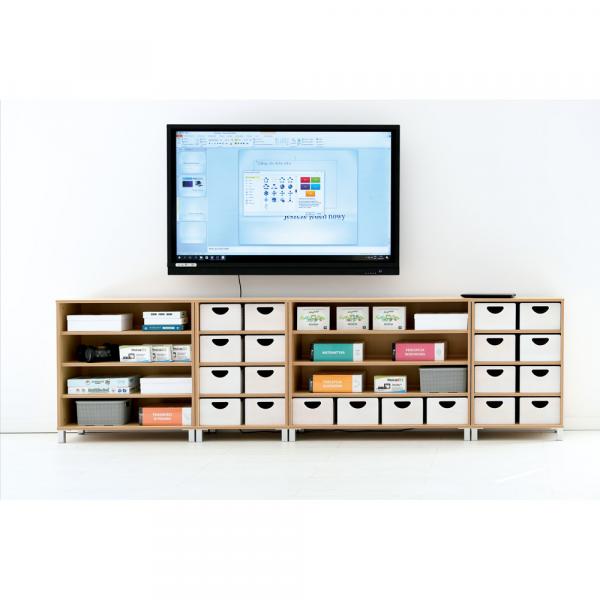 Flexi Schrank M mit 3 Fachböden, B 60, auf Beinen