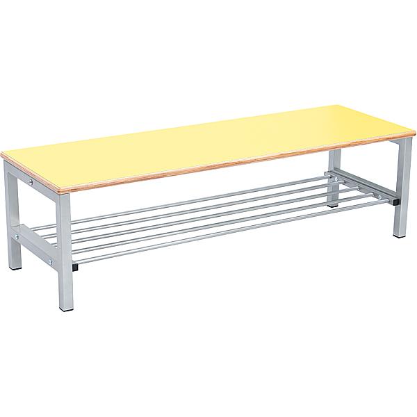 Bank zum Garderobenregal Flexi 4, Sitzhöhe: 35 cm, gelb