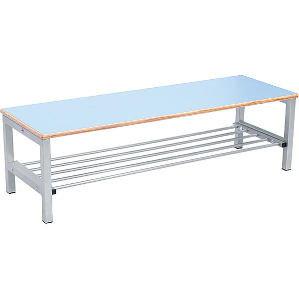 Bank zum Garderobenregal Flexi 4, Sitzhöhe: 35 cm, hellblau