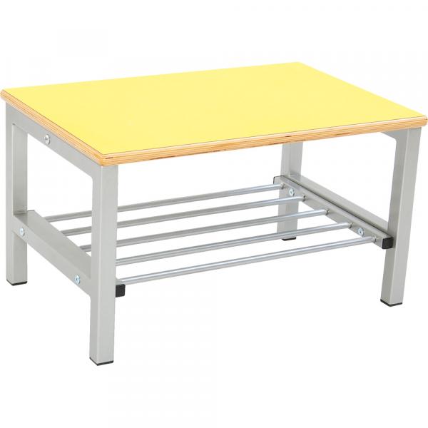 Bank zum Garderobenregal Flexi 2, Sitzhöhe: 35 cm, gelb