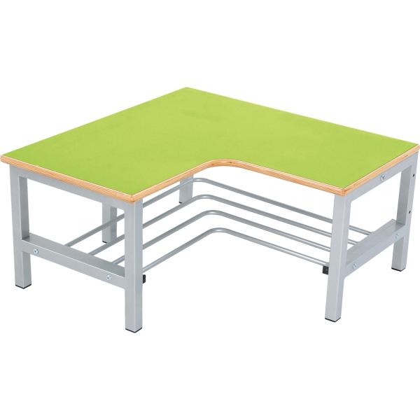 Bank zum Eckgarderobenregal Flexi 4, Sitzhöhe: 35 cm, grün
