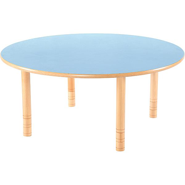 Runder Tisch Flexi, Ø 120 cm, höhenverstellbar 40-58 cm, blau