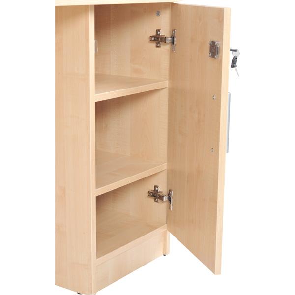 Schreibtisch Vigo E mit abschliessbarer Tür, Ahorn